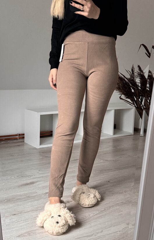 Bēši silti legingi 3XL